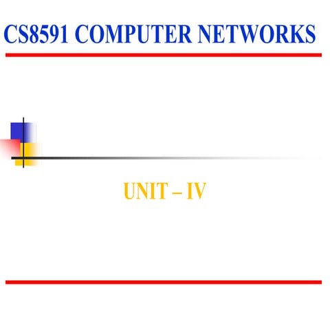 Computer Networks Unit 4 Powerpoint Presentation