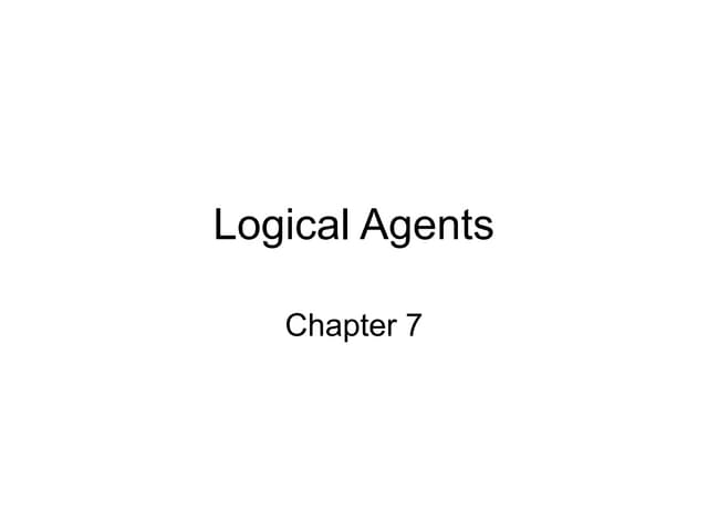 logical agents from artificial intellige