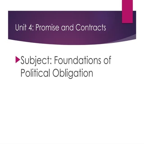 Unit- 4: Promise and Contracts   a. Meaning and definitions of ‗Promise‘ and ...