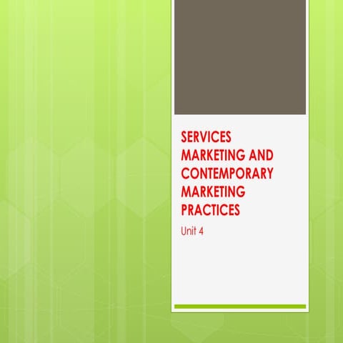 Unit 4.pptx Service marketing and latest trends