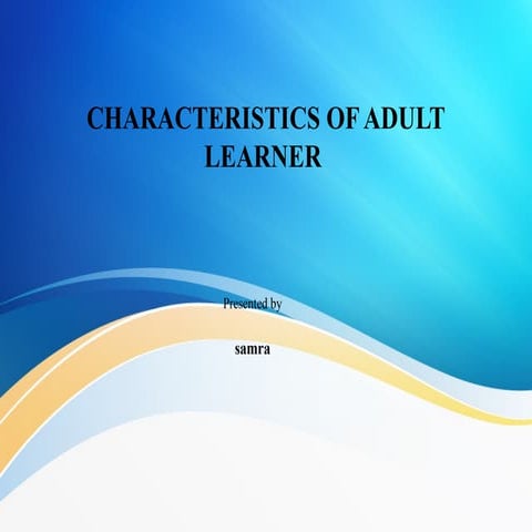 Principles of adult learning | PPTX