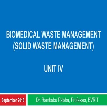 Biomedical Waste Management