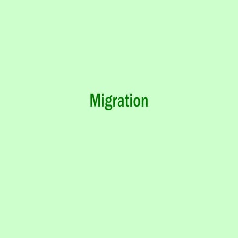 World Geography - Unit 4 migration
