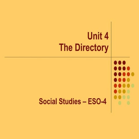 Unit 4 - The Directory | PDF