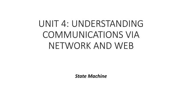 Unit 4- State Machine in mobile programming