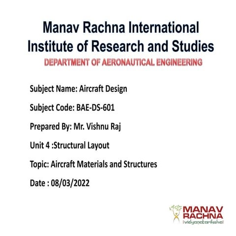 Unit 4 Aircraft Materials and Structures.pptx