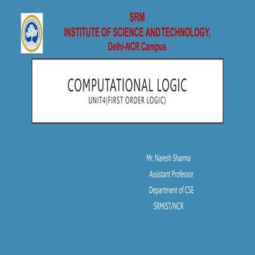 Unit4_CL_Unit_4_on Computation Logic_srm