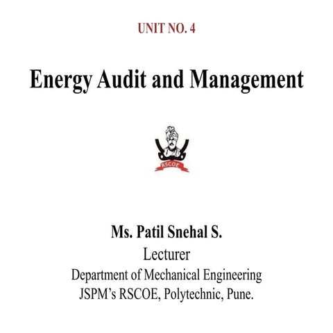 Energy management and audit energy management | PPTX