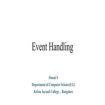 Java Programming :Event Handling(Types of Events) | PDF | Programming ...