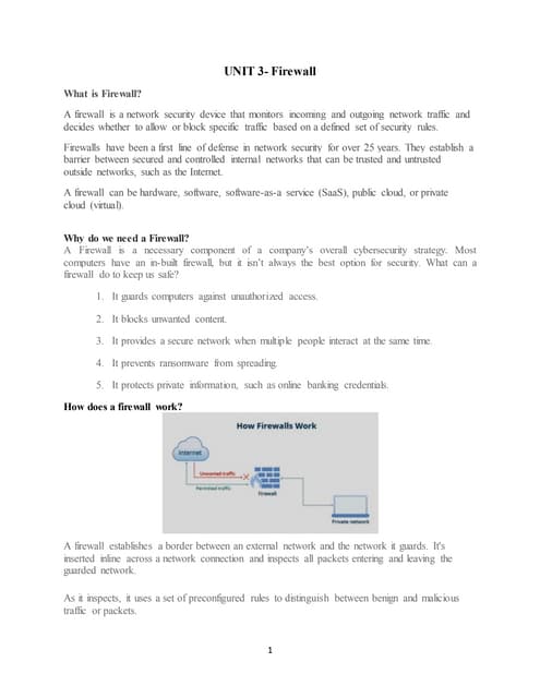 UNIT 4 Firewalls Information Security Sharad Institute