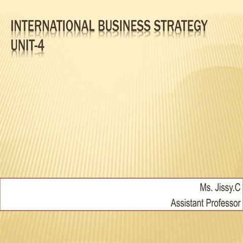 International business  strategy 