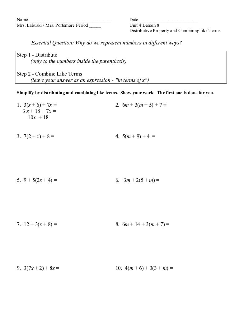 Lesson 1 homework 4.1 answer key picture