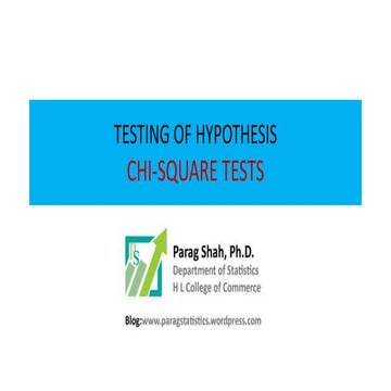 Testing of hypothesis - Chi-Square test