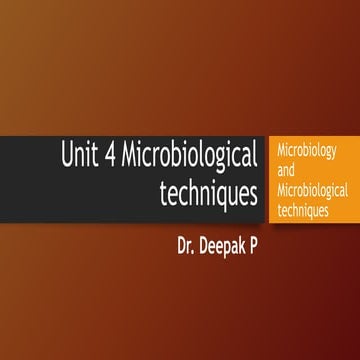 Microbiological techniques: Sterilization