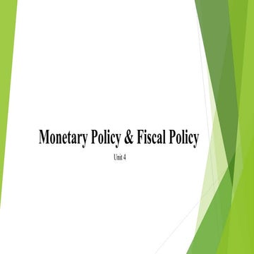 Monetary policy and fiscal policy 