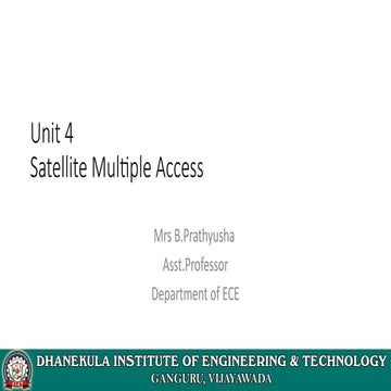 Unit 4 Multiple Access.ppt presentation for Satellite communication