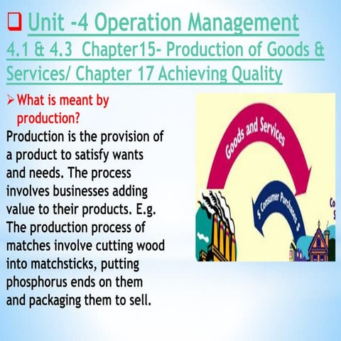 Unit 4 operation management lecture ppt