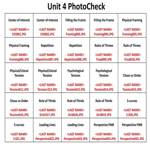 Unit 4 Photo Check