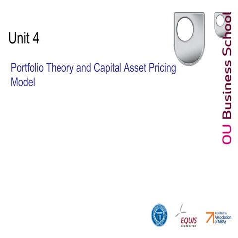 Unit4 portfolio theory & CAPM