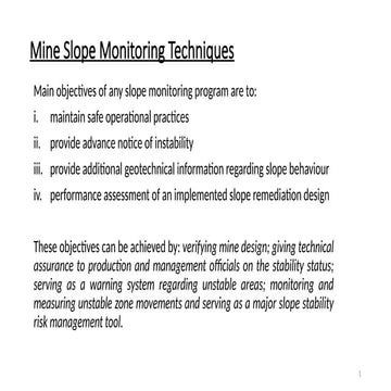 UNIT 4 Slope Monitoring, etc. (1).pptx uhuyyyu | PPTX