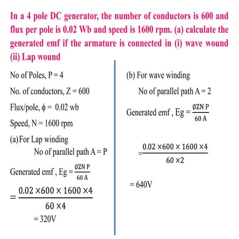 DC Generator tutorial problem 
