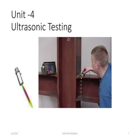 Unit 4 ultrasonic testing method