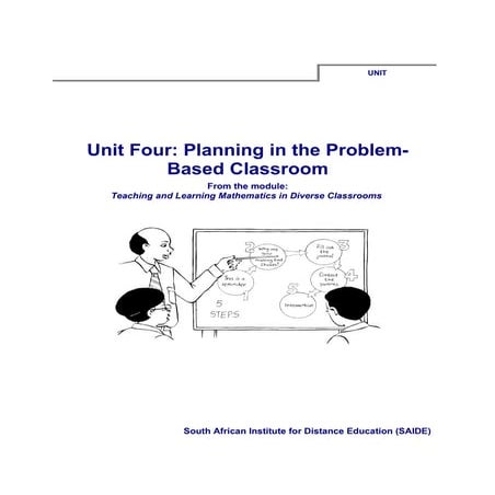 Ace Maths Unit Four: Planning in the Problem-Based Classroom (word)
