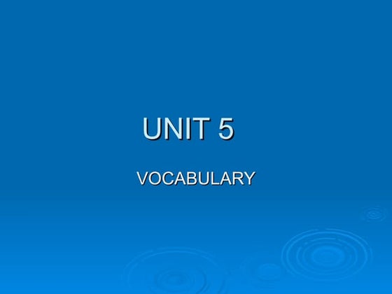 Unit 7 | PPT