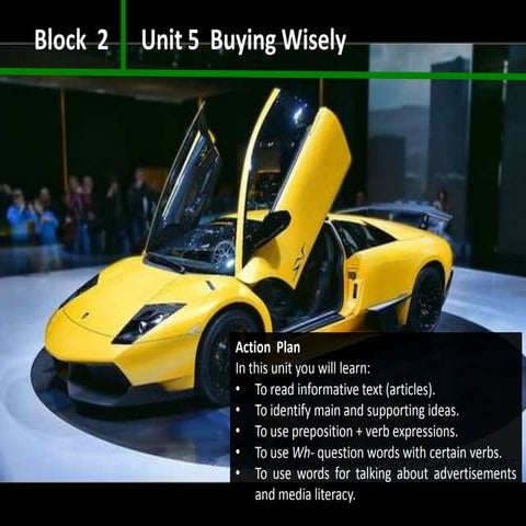 Unit 5 Buying Wisely