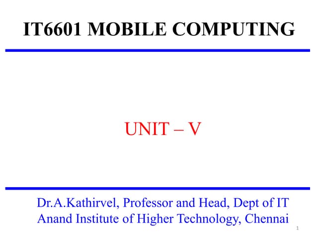 IT6601 MOBILE COMPUTING