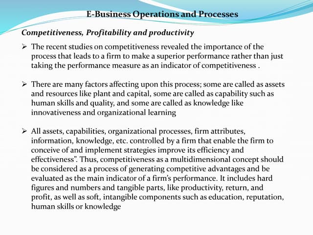 Unit 5 E-BUSINESS OPERATIONS AND PROCESSES