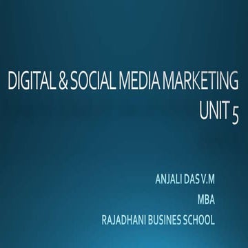 Digital and social media marketing