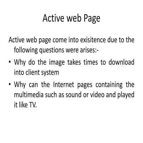 Active web page chapter for reading purpose | PPT