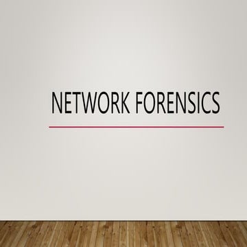 Network Forensics- Social Media Forensics
