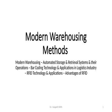 Unit 5.pptx MODERN WAREHOUSING METHODS MBA