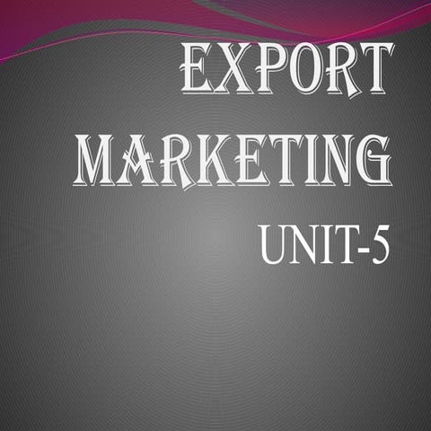 Export Marketing Export Finance Guide ECGC