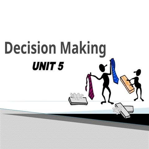 Unit 5 - Decision Making Organizations and Management Concepts