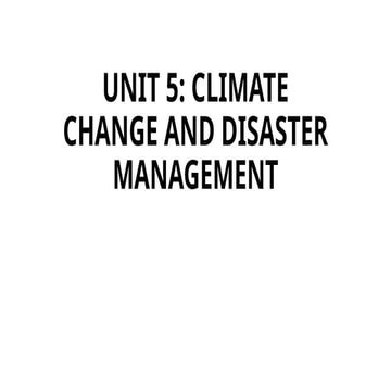 Climate Change and Disaster Management by Rabindra