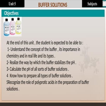 buffer solution: generality and benefits