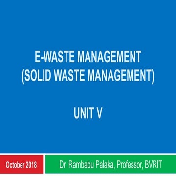 E-waste Management