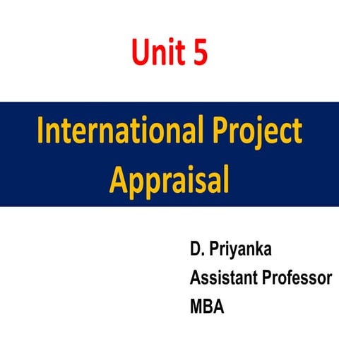 International Finance unit v international project | PPTX