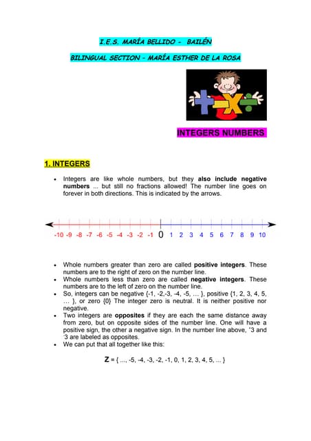 Unit 5 integers