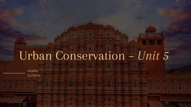 Urban Conservation of Historic Towns | Strategies & Challenges in ...