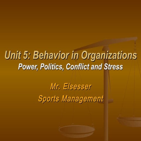 Unit 5: Organizational Behavior 