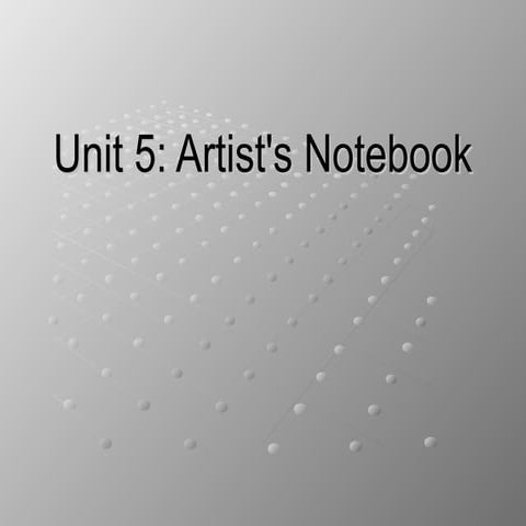 Gr. 9 Artist's Notebook