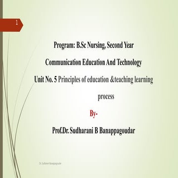 UNIT 5 CET.Principles of education &teaching learning process