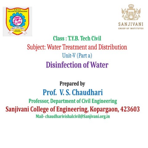 Disinfection and Advanced Water Treat..pptx