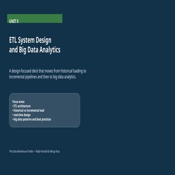 Comprehensive ETL System Design and Big Data Analytics Strategies | PPTX
