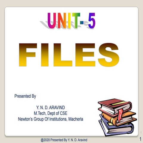 FILES IN C | PDF