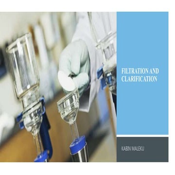 Filtration and clarification